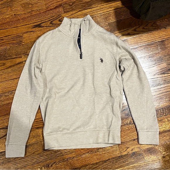 U.S. Polo Assassin Men’s Quarter Zip Sweater - Size Small - Picture 4 of 5